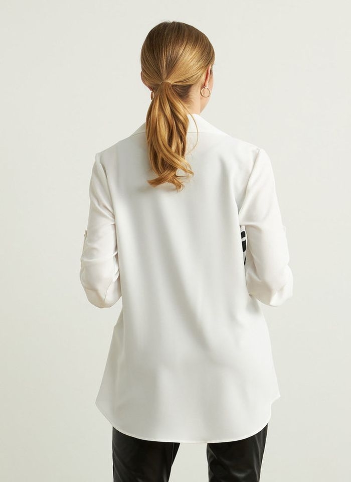 Joseph Ribkoff, Biała koszula z podpinany rękawami