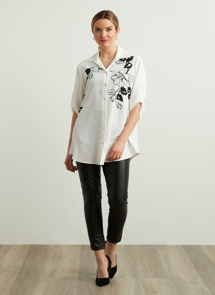 Joseph Ribkoff, Biała koszula z podpinany rękawami