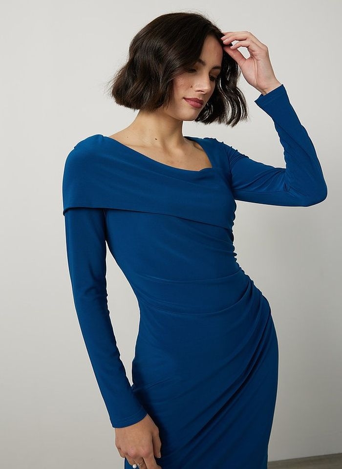 Joseph Ribkoff, Koktajlowa sukienka z długim rękawem.