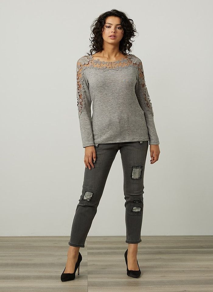 Joseph Ribkoff, Dżinsowe spodnie w szarym kolorze