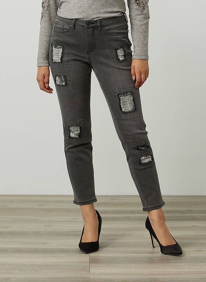 Joseph Ribkoff, Dżinsowe spodnie w szarym kolorze