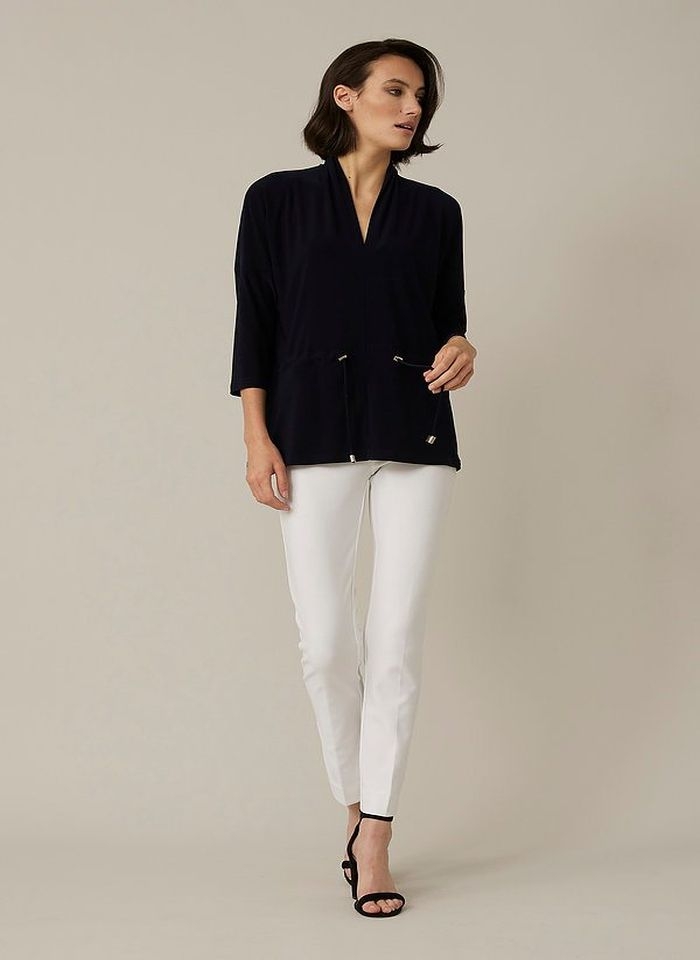 Joseph Ribkoff, Casualowa bluzka z troczkami w pasie