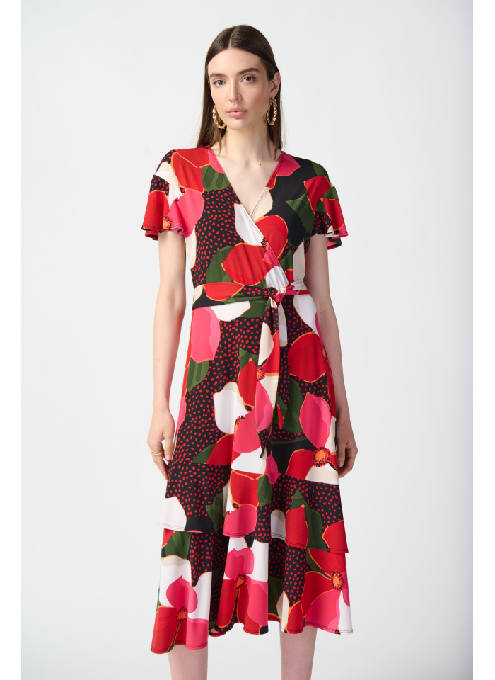 Joseph Ribkoff 241285 letnia sukienka w kwiaty.