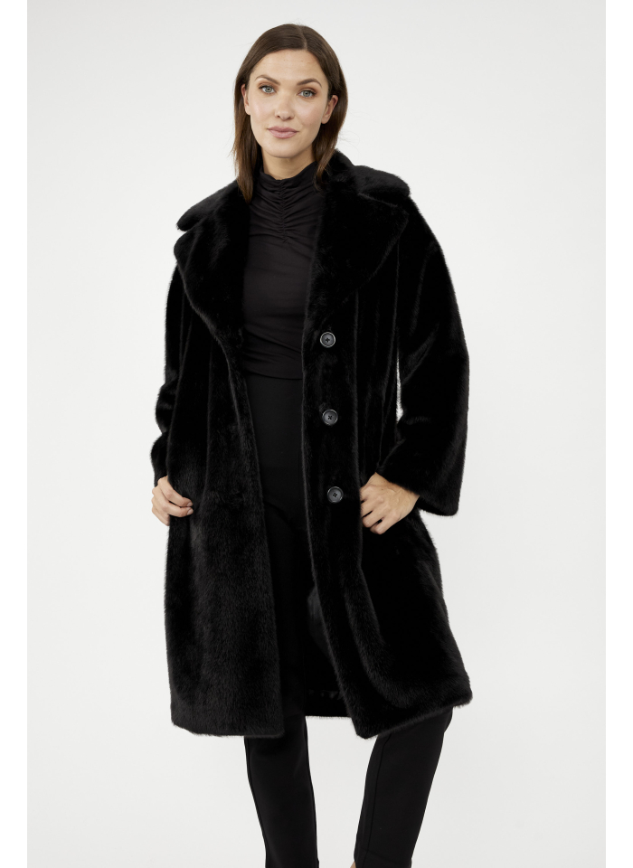 Joseph Ribkoff 243902 Sztuczne futerko z wykładanym kołnierzem 3 kolory