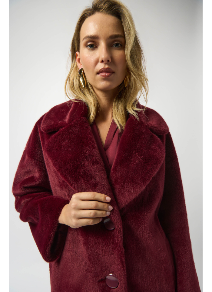 Joseph Ribkoff 243902 Sztuczne futerko z wykładanym kołnierzem 3 kolory