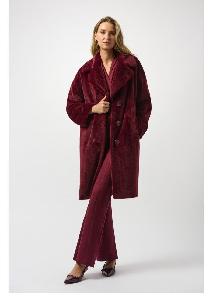 Joseph Ribkoff 243902 Sztuczne futerko z wykładanym kołnierzem 3 kolory