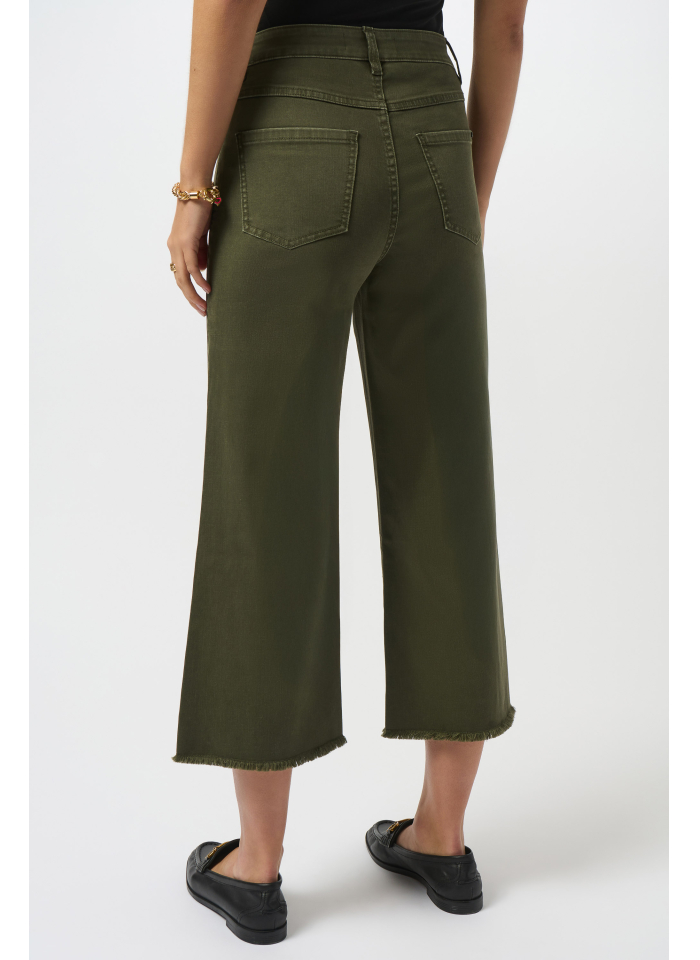 Joseph Ribkoff 251901 Spodnie kuloty zdobione dżetami beż/avocado/brąz