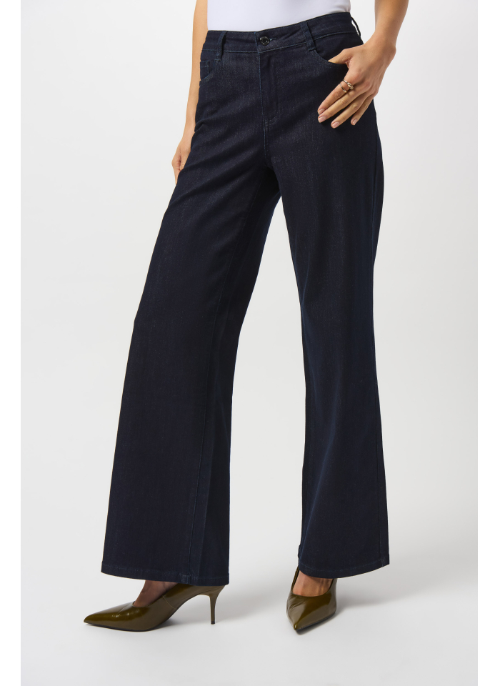Joseph Ribkoff 251968 Spodnie jeans wide leg ciemny granat