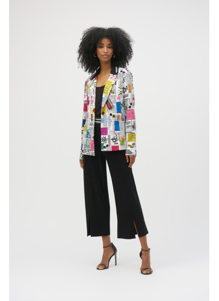 Joseph Ribkoff 252088 Marynarka kolorowa z motywem gazety