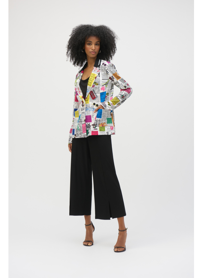 Joseph Ribkoff 252088 Marynarka kolorowa z motywem gazety