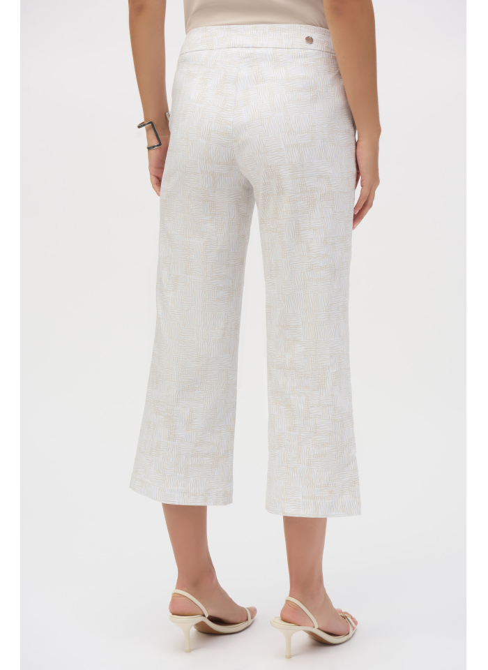 Joseph Ribkoff 252123 Spodnie kremowe w czarne i białe fale