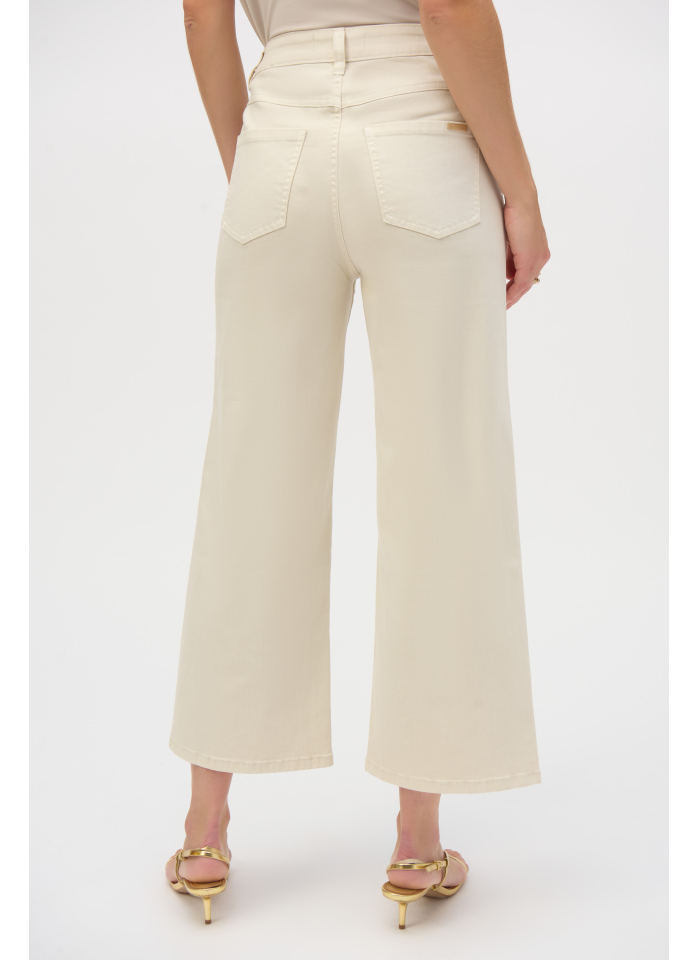 Joseph Ribkoff 252914 Kremowe spodnie kuloty typu jeans