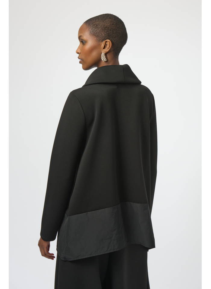 Joseph Ribkoff 254004 Stylowa, czarna tunika z golfem