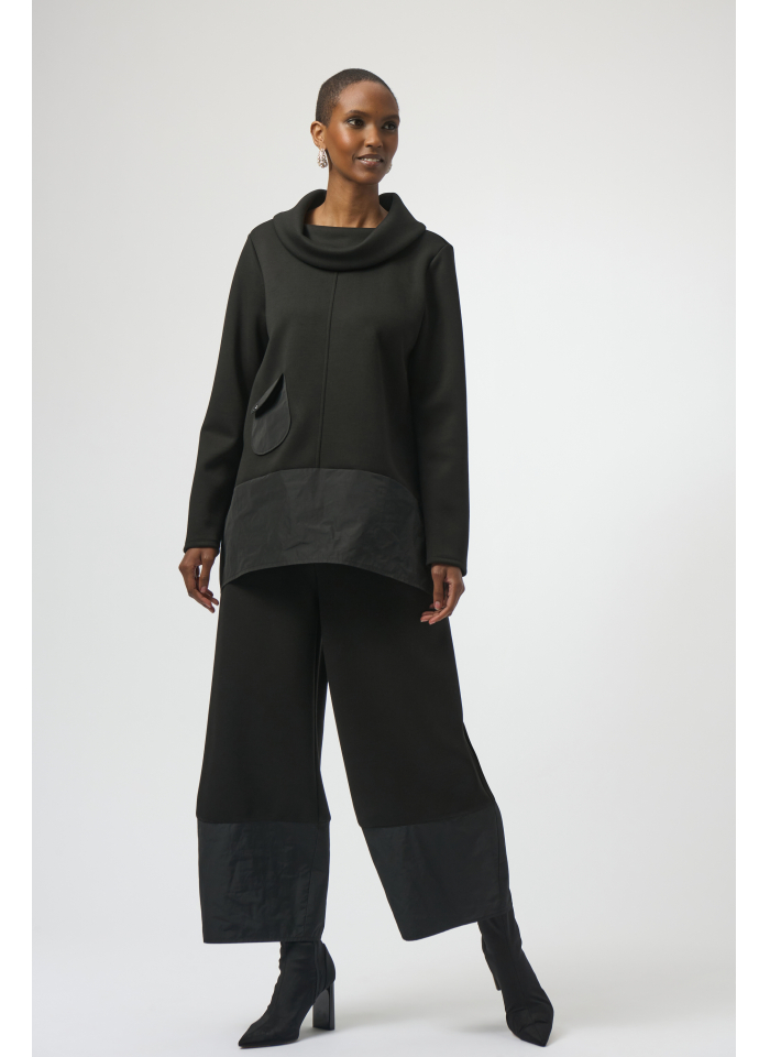 Joseph Ribkoff 254004 Stylowa, czarna tunika z golfem