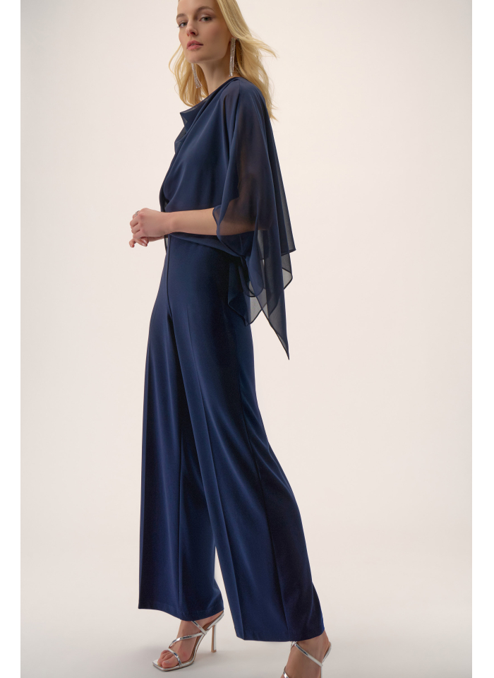 Joseph Ribkoff 254705 Elegancki kombinezon w granatowym kolorze.