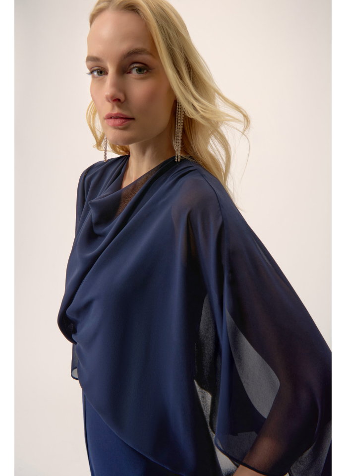 Joseph Ribkoff 254705 Elegancki kombinezon w granatowym kolorze.