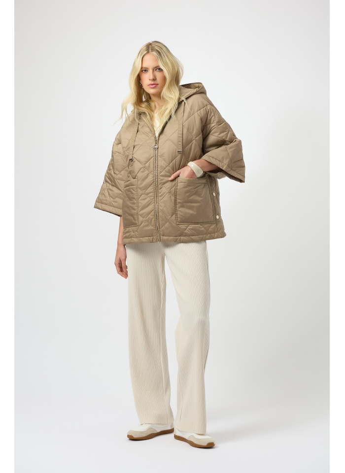Joseph Ribkoff 254914 Beżowa, pikowana kurtka