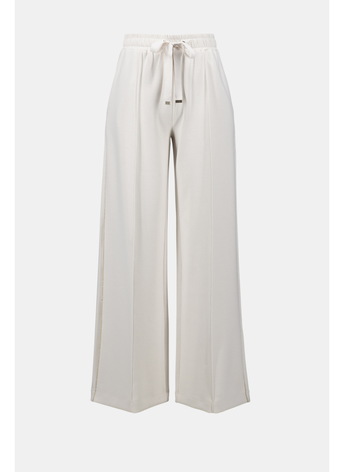 Joseph Ribkoff 254960 Kremowe spodnie ze złotym lampasem