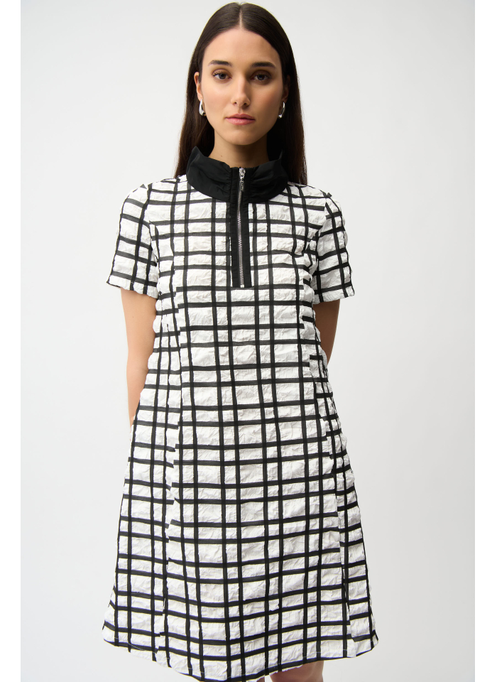 Joseph Ribkoff 261307 Letnia sukienka w kratę.