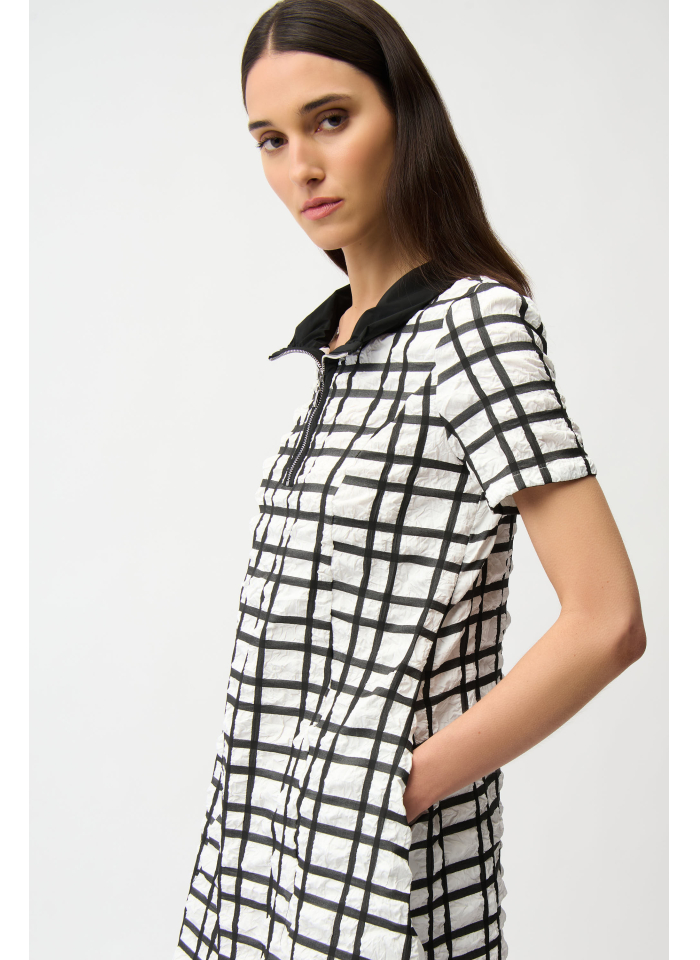 Joseph Ribkoff 261307 Letnia sukienka w kratę.