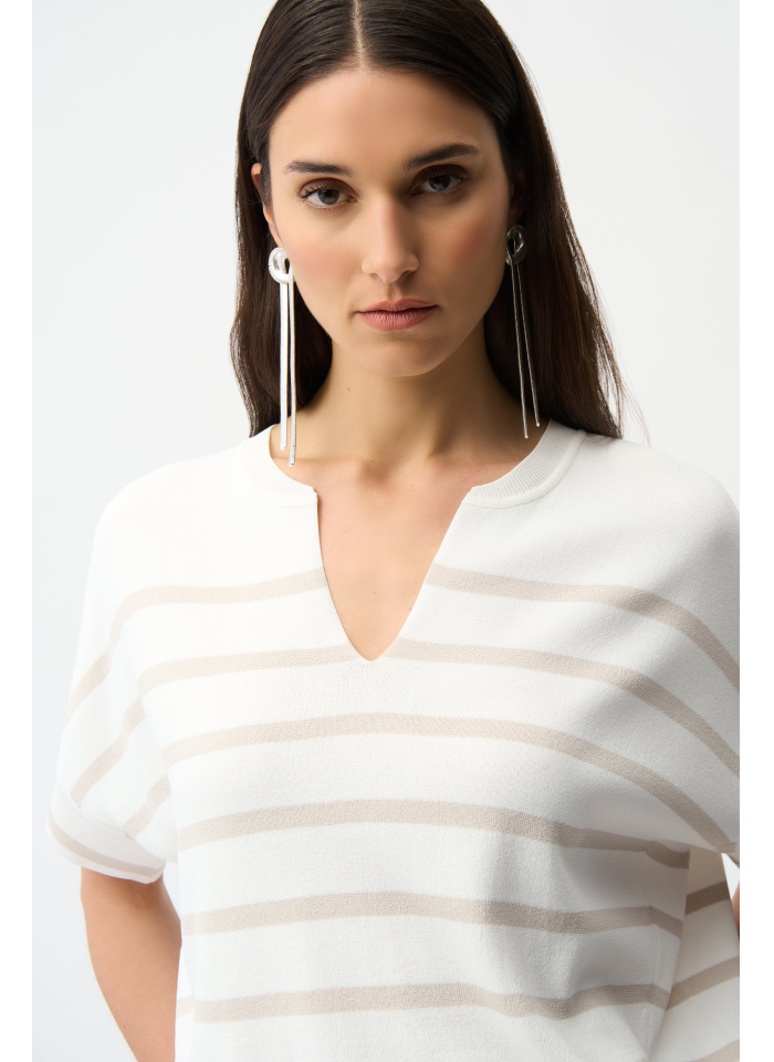 Joseph Ribkoff 261921 Dzianinowa bluzka z opadającym rękawem.