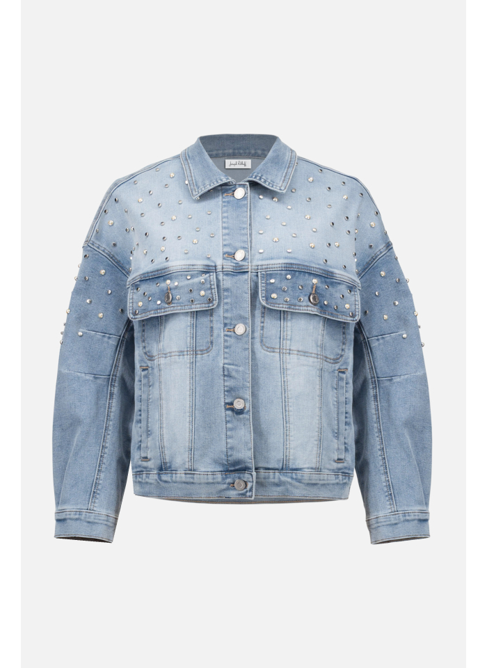 Joseph Ribkoff 261946 Jeansowa katana zdobiona dżetami