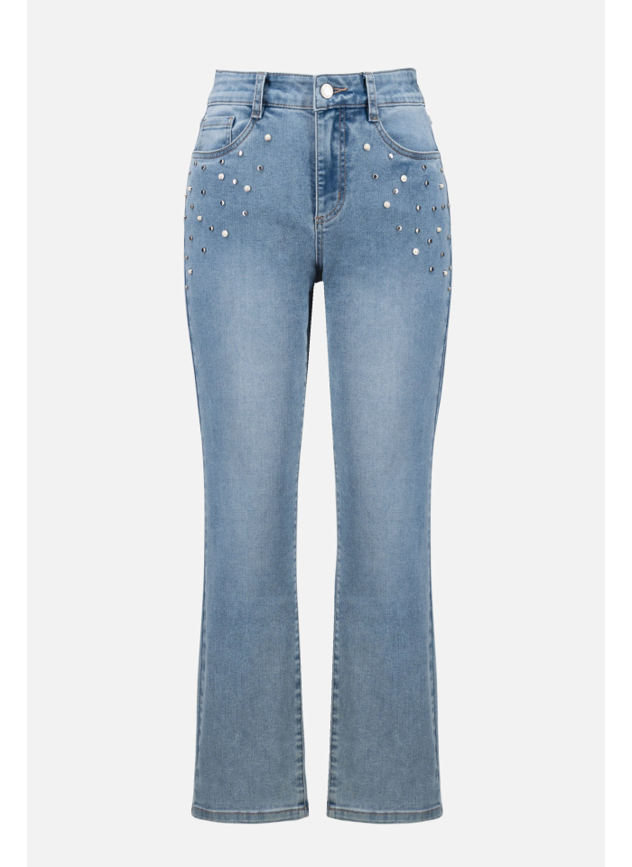 Joseph Ribkoff 261947 Spodnie jeans ze zdobionymi kieszeniami