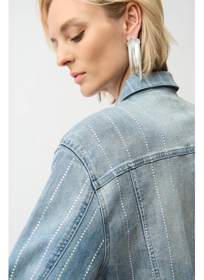 Joseph Ribkoff 261958 jeasowa katana zdobiona dżetami