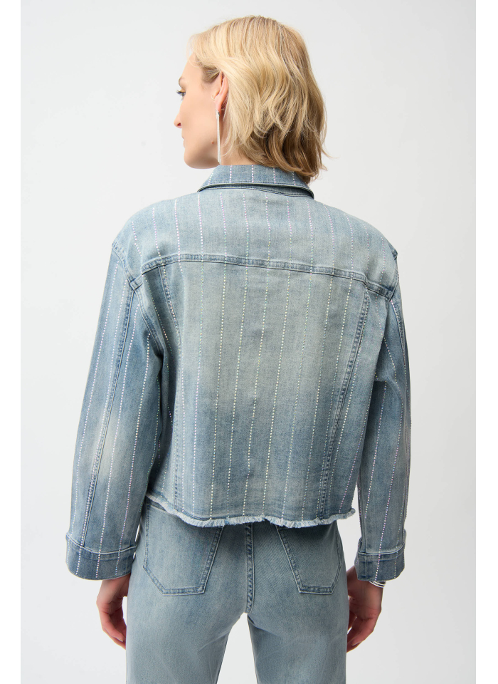 Joseph Ribkoff 261958 jeasowa katana zdobiona dżetami