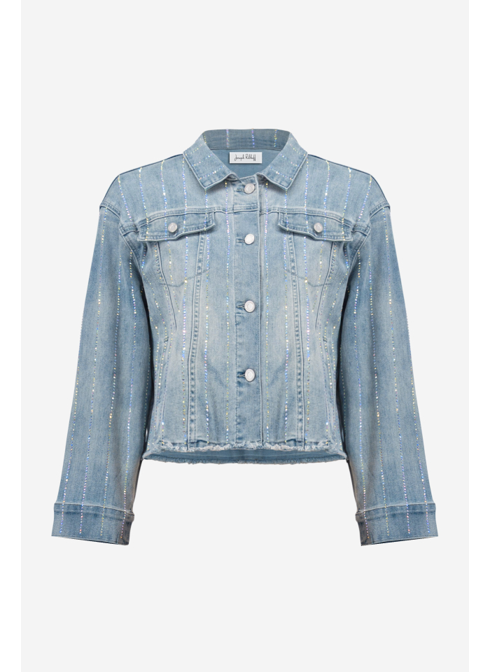 Joseph Ribkoff 261958 jeasowa katana zdobiona dżetami