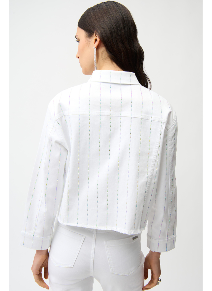 Joseph Ribkoff 261973 Biała katana zdobiona dżetami