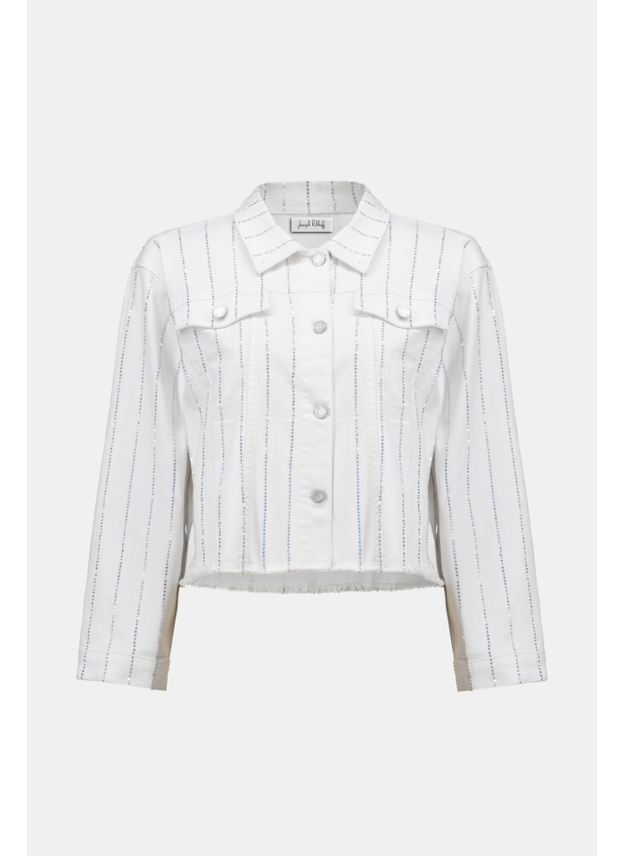 Joseph Ribkoff 261973 Biała katana zdobiona dżetami