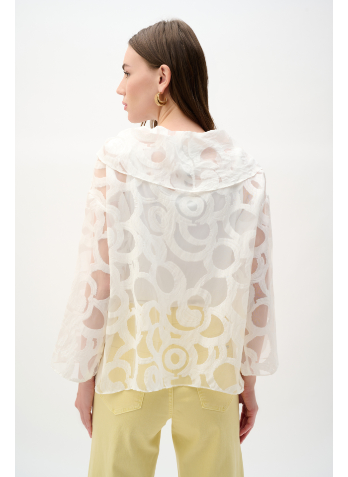 Joseph Ribkoff 262020 Transparentna bluzka z topem.