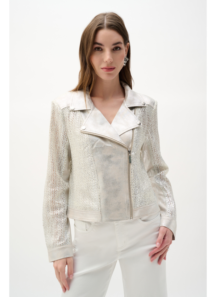 Joseph Ribkoff 262902 Ramoneska w kolorze champana z srebrnym połyskiem