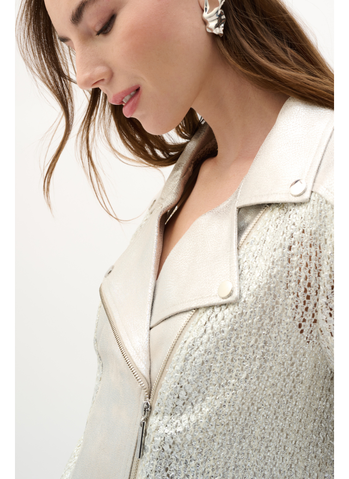 Joseph Ribkoff 262902 Ramoneska w kolorze champana z srebrnym połyskiem