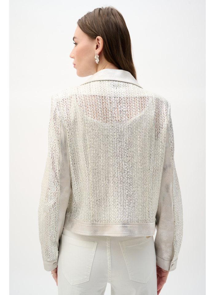 Joseph Ribkoff 262902 Ramoneska w kolorze champana z srebrnym połyskiem