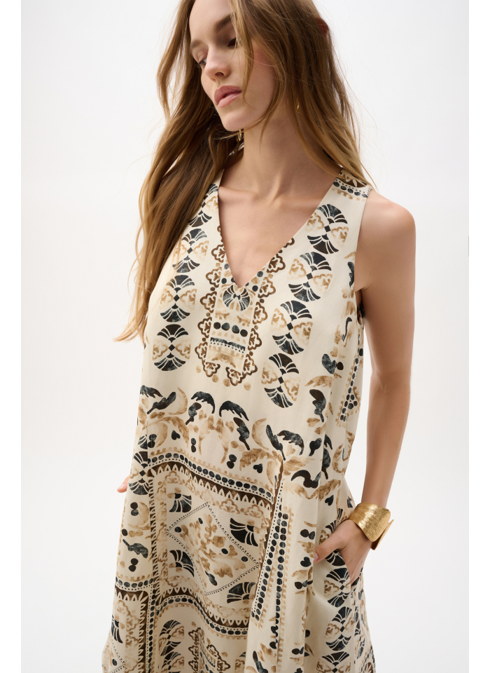 Joseph Ribkoff 262908 lniana sukienka w stylu boho