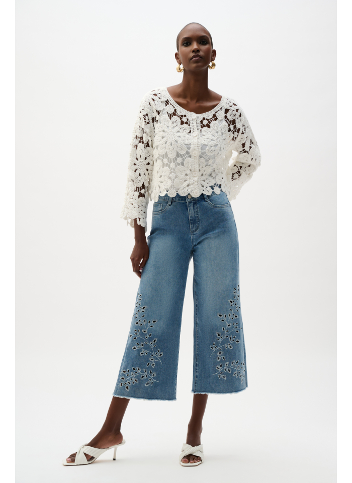 Joseph Ribkoff 262958 kremowy, koronkowy żakiet