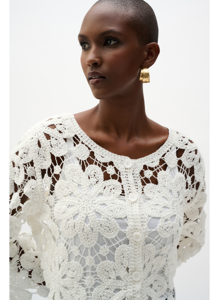 Joseph Ribkoff 262958 kremowy, koronkowy żakiet