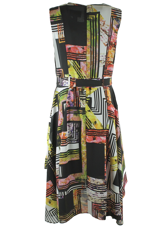 Frank Lyman, Kolorowa sukienka wiązaną w pasie.