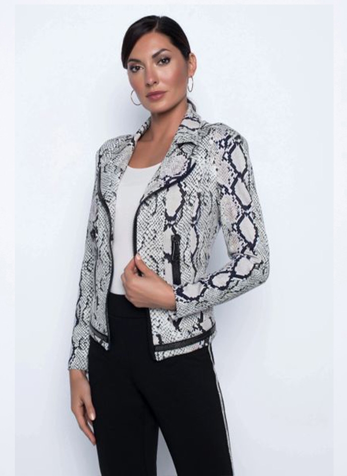 Frank Lyman, krótki żakiet, zwierzęcy wzór.