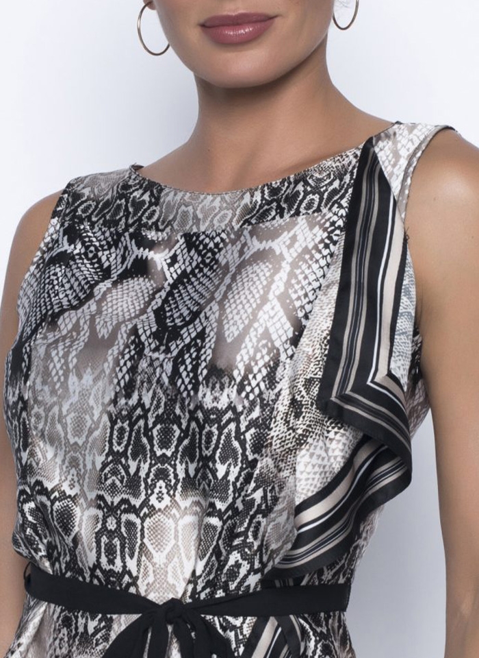 Frank Lyman, Satynowy bluzka z motywem  wężowej skóry.