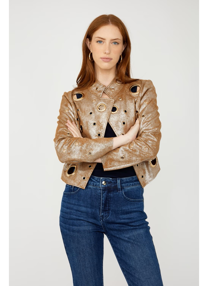 Frank Lyman 254997 złota ramoneska w efektowne koła