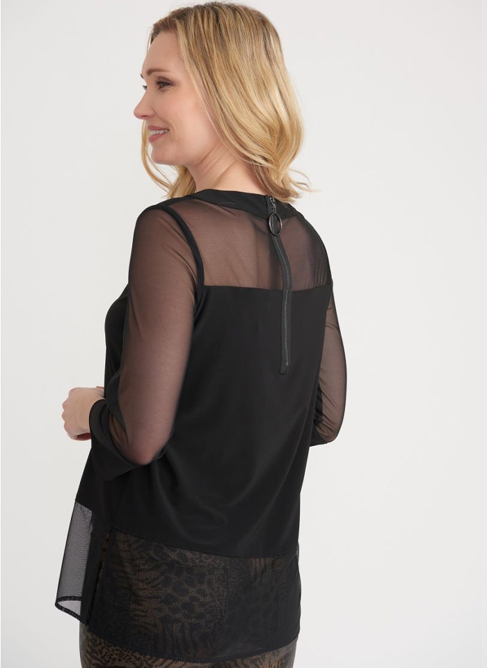 Joseph Ribkoff. Wieczorowa bluzka o prostym fasonie.