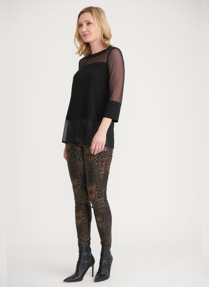 Joseph Ribkoff. Wieczorowa bluzka o prostym fasonie.