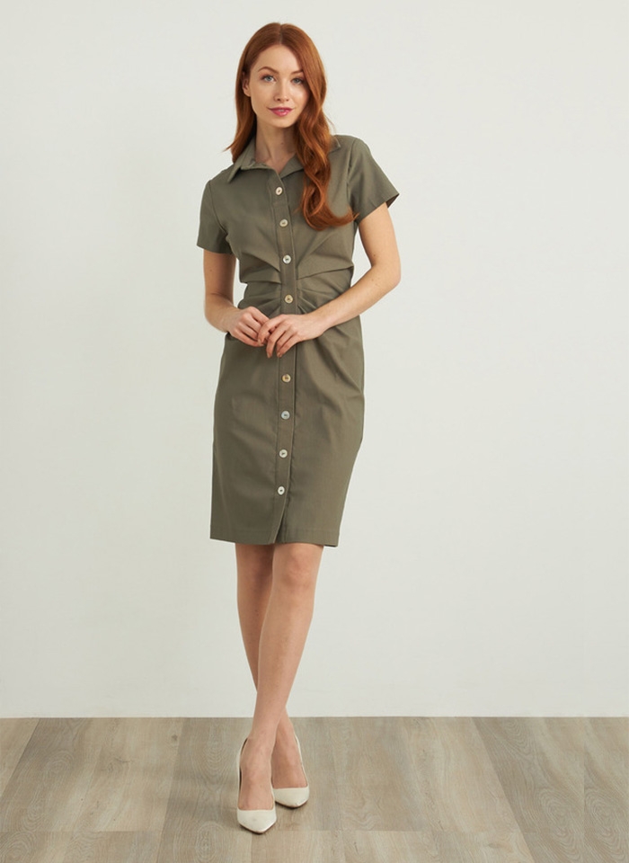 Joseph Ribkoff 212118 Sukienka z ozdobnymi guziczkami.