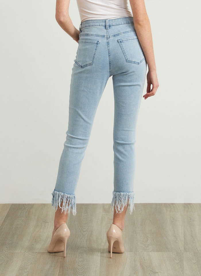 Joseph Ribkoff, Dżinsowe spodnie z przetarciami.