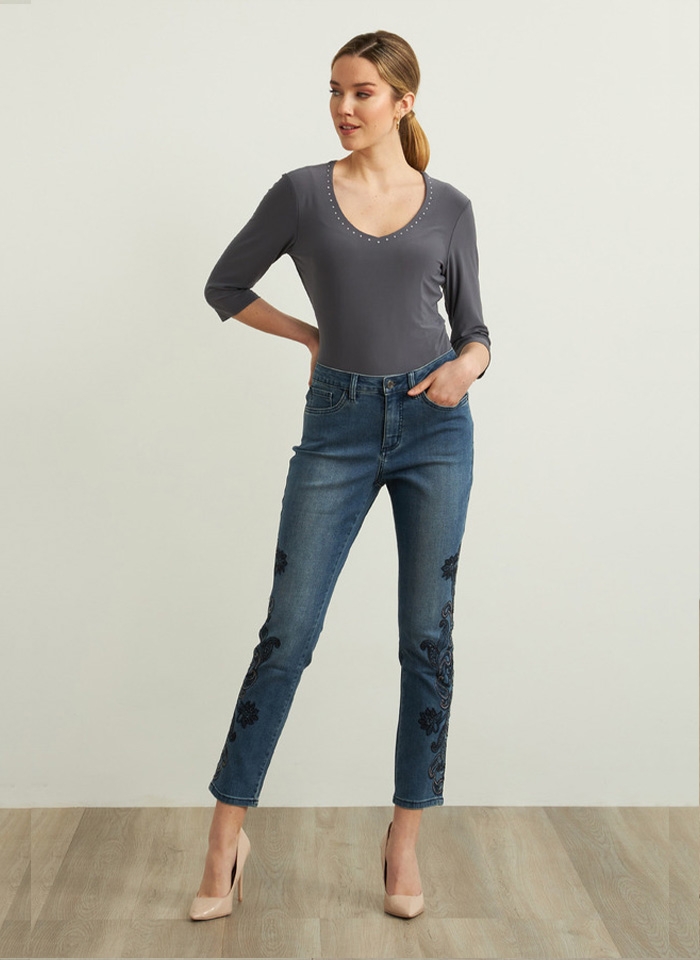 Joseph Ribkoff, Spodnie typu dżins z haftem