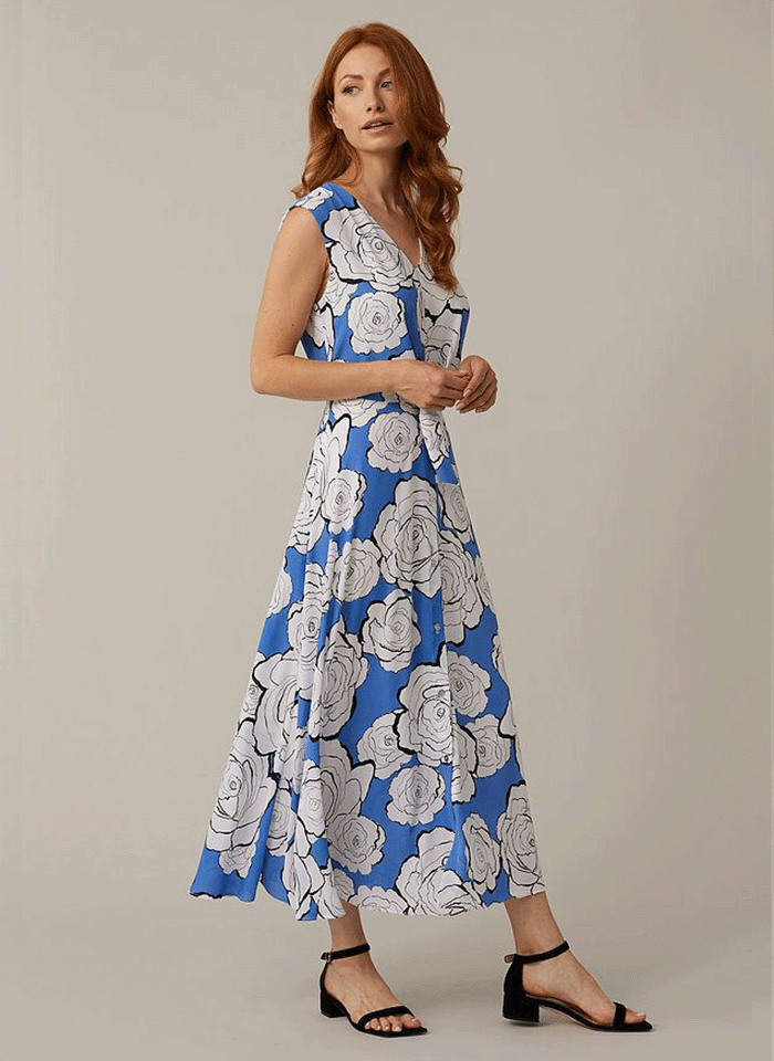 Joseph Ribkoff, Sukienka w białe kwiaty.