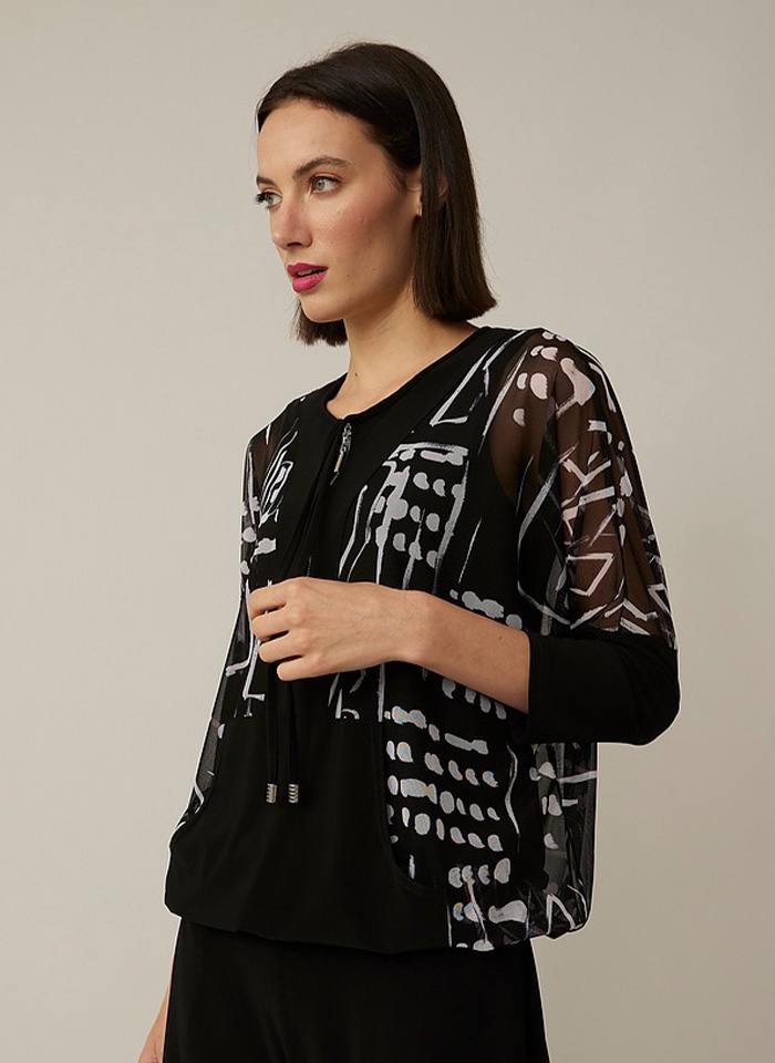 Joseph Ribkoff. Sportowa bluza typu kangurka